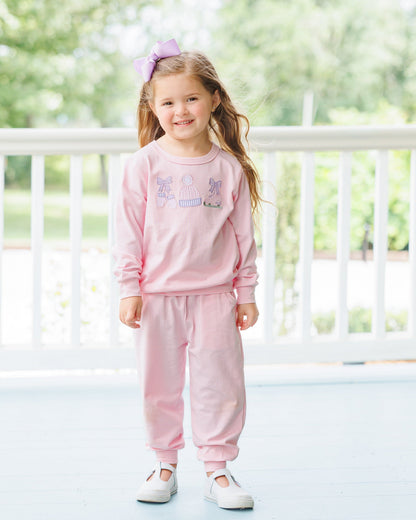 Jellybean Fall - Around the Rink Jogger Set Light Pink