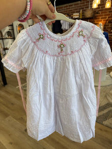 Swiss dot cross smock