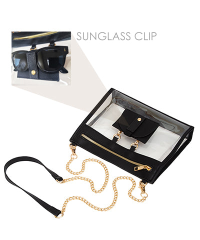 Clear/Black Stadium Bag