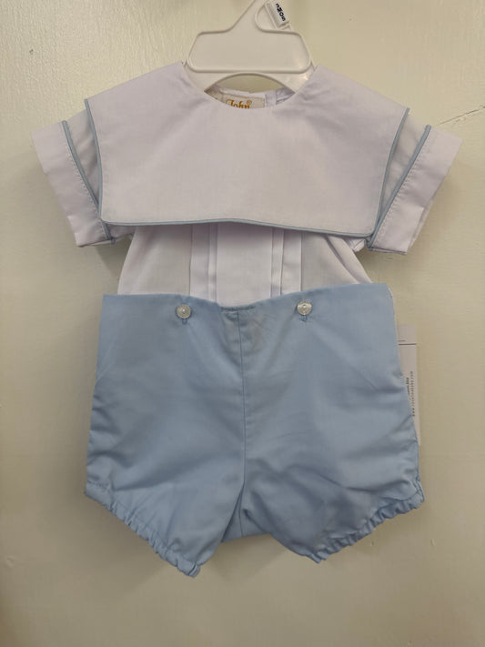 BUTTON ON SHORTSET SQR COLLAR