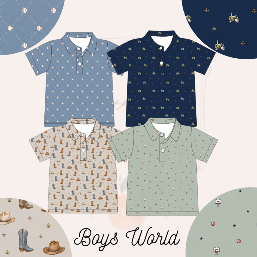 Boys World Polo Shirts - ETA JANUARY