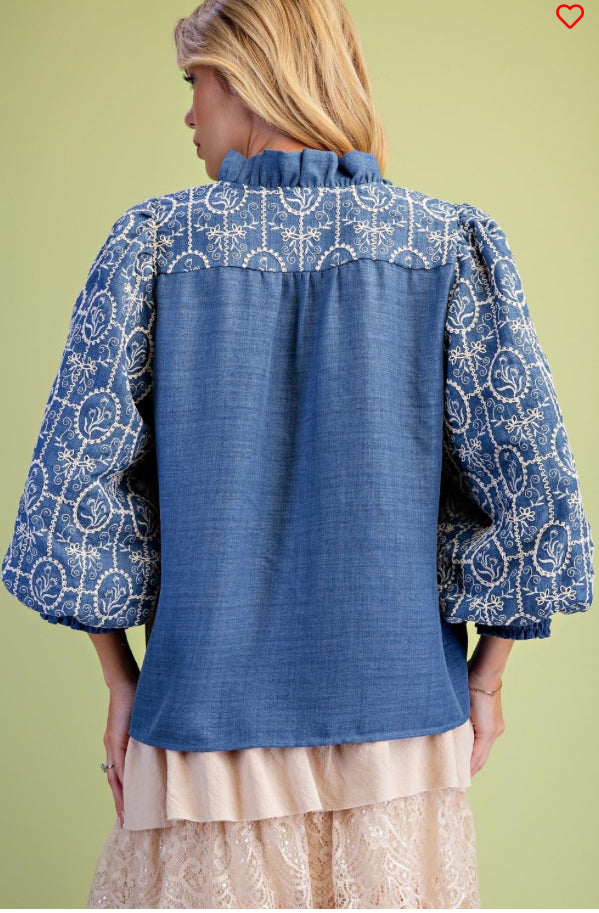 The Jade Denim Top