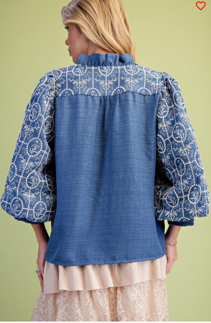 The Jade Denim Top