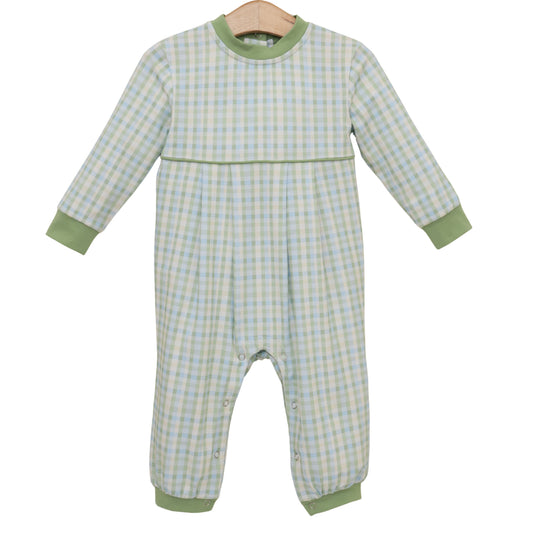 Jellybean Fall - Basin Plaid Patrick Romper