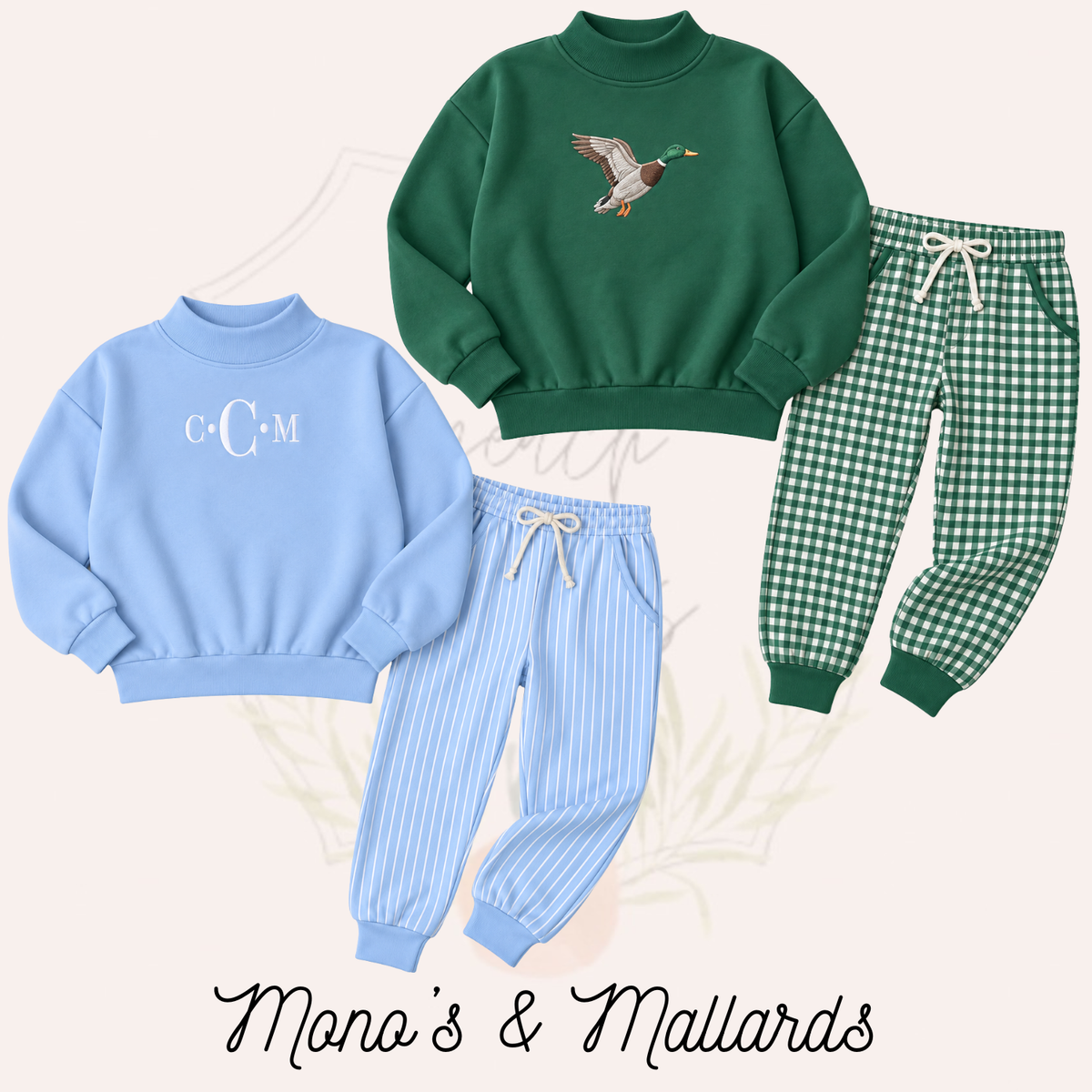 Boys Monos & Mallards Mock Neck Sweatshirts - ETA JANUARY