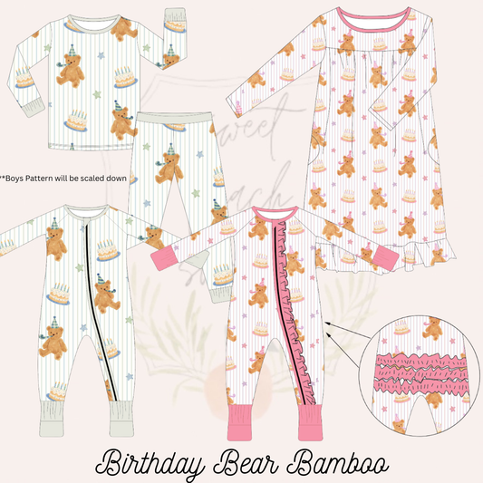 Birthday Bear Bamboo Loungewear  - ETA NOVEMBER