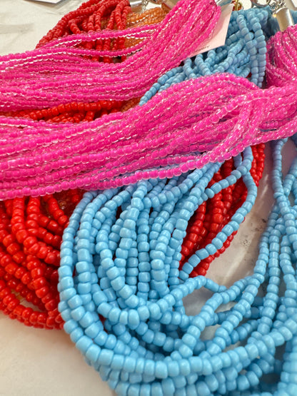 HD BLUE BEAD MULTI STRAND NECKLACE