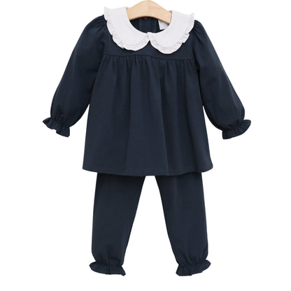 Jellybean Fall - Catherine Bloomer Pants Set Navy