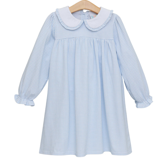 Jellybean Fall - Catherine Dress Light Blue Windowpane
