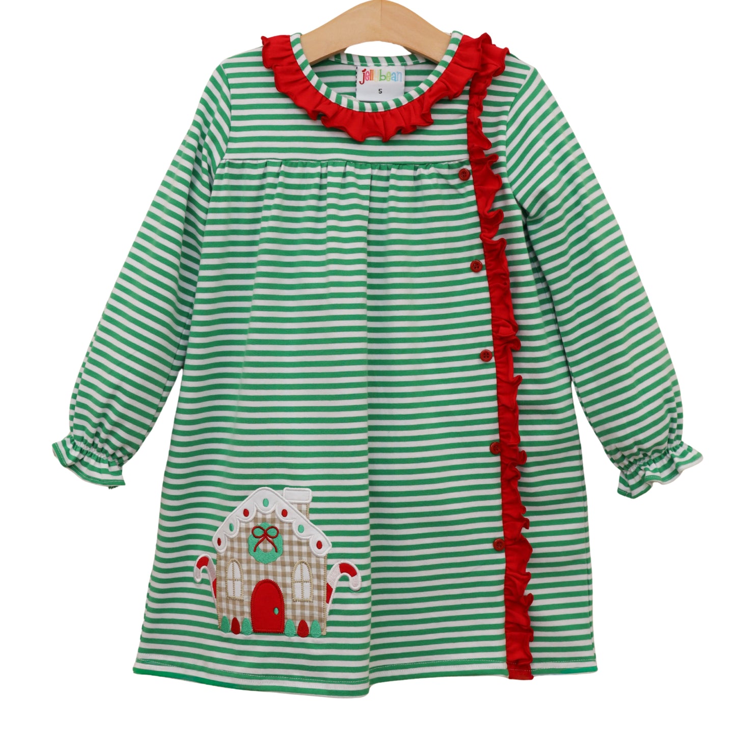 Jellybean Christmas: Christmas Cottage Ruffle Dress