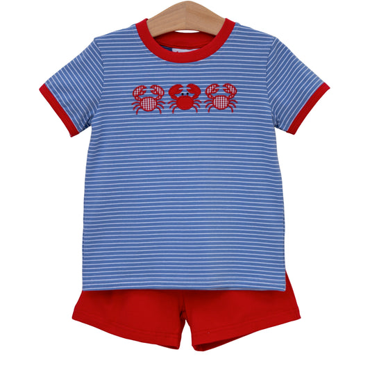 Jellybean Summer - Coastal Crab Short Set