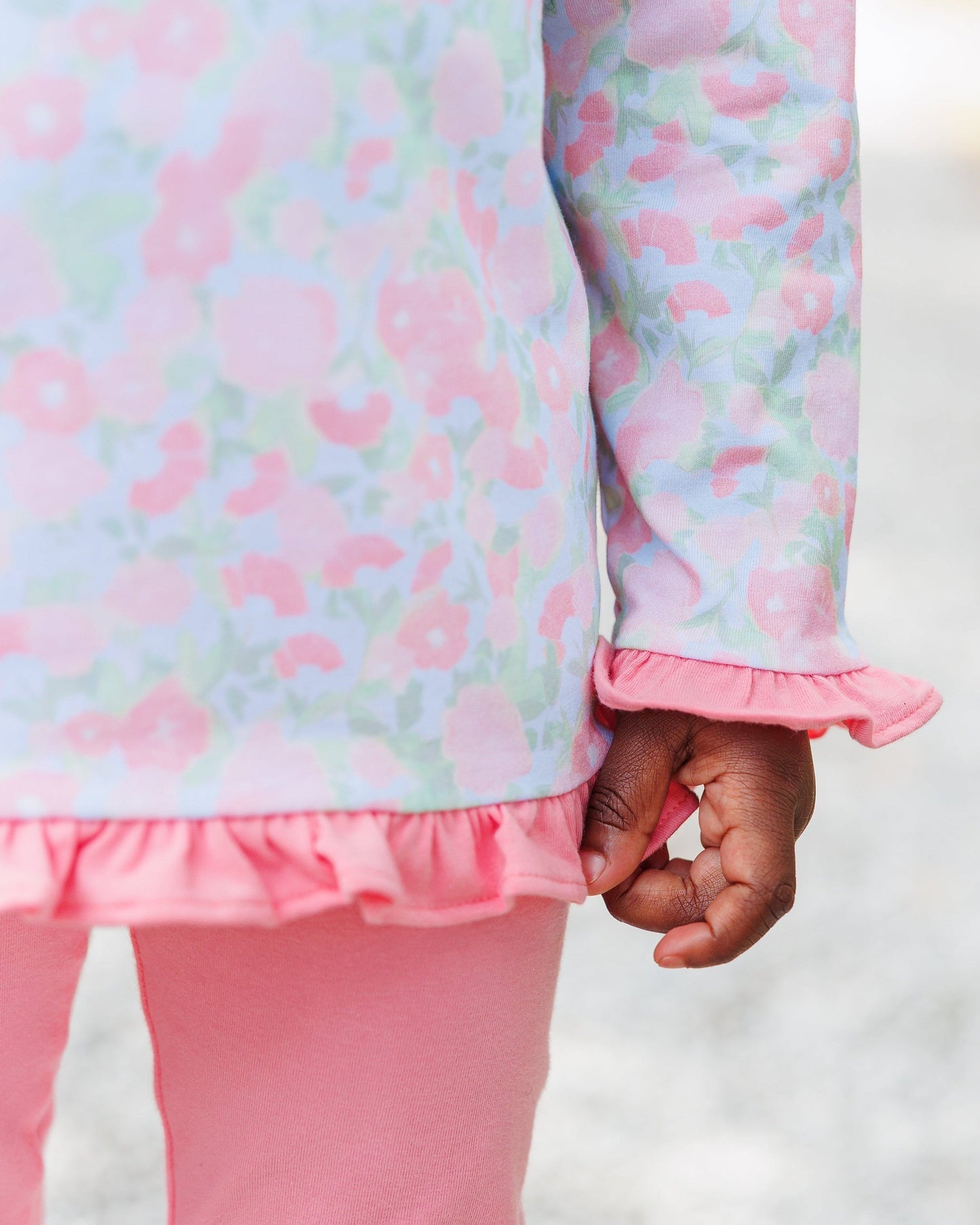 Jellybean Fall - Cottage Blooms Elsie Ruffle Pullover Set