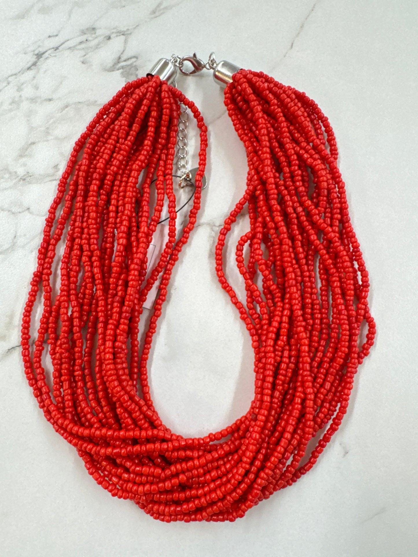 HD BLUE BEAD MULTI STRAND NECKLACE