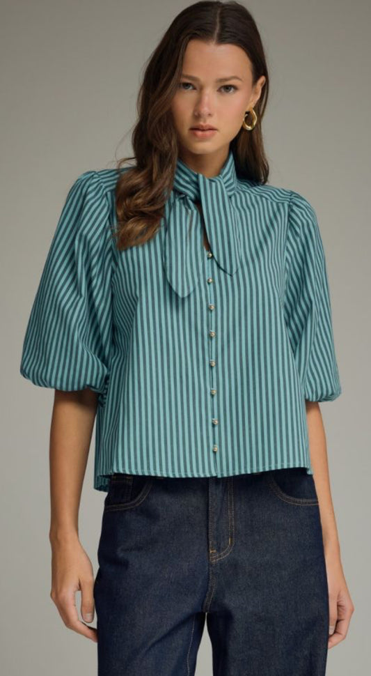 Striped Tie Top