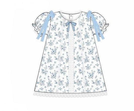 PO95 Floral & Stripe Heirloom Dress