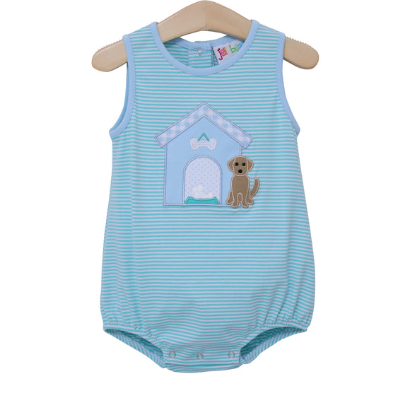 JELLYBEAN SUMMER: Dog House Applique Bubble (BOY)