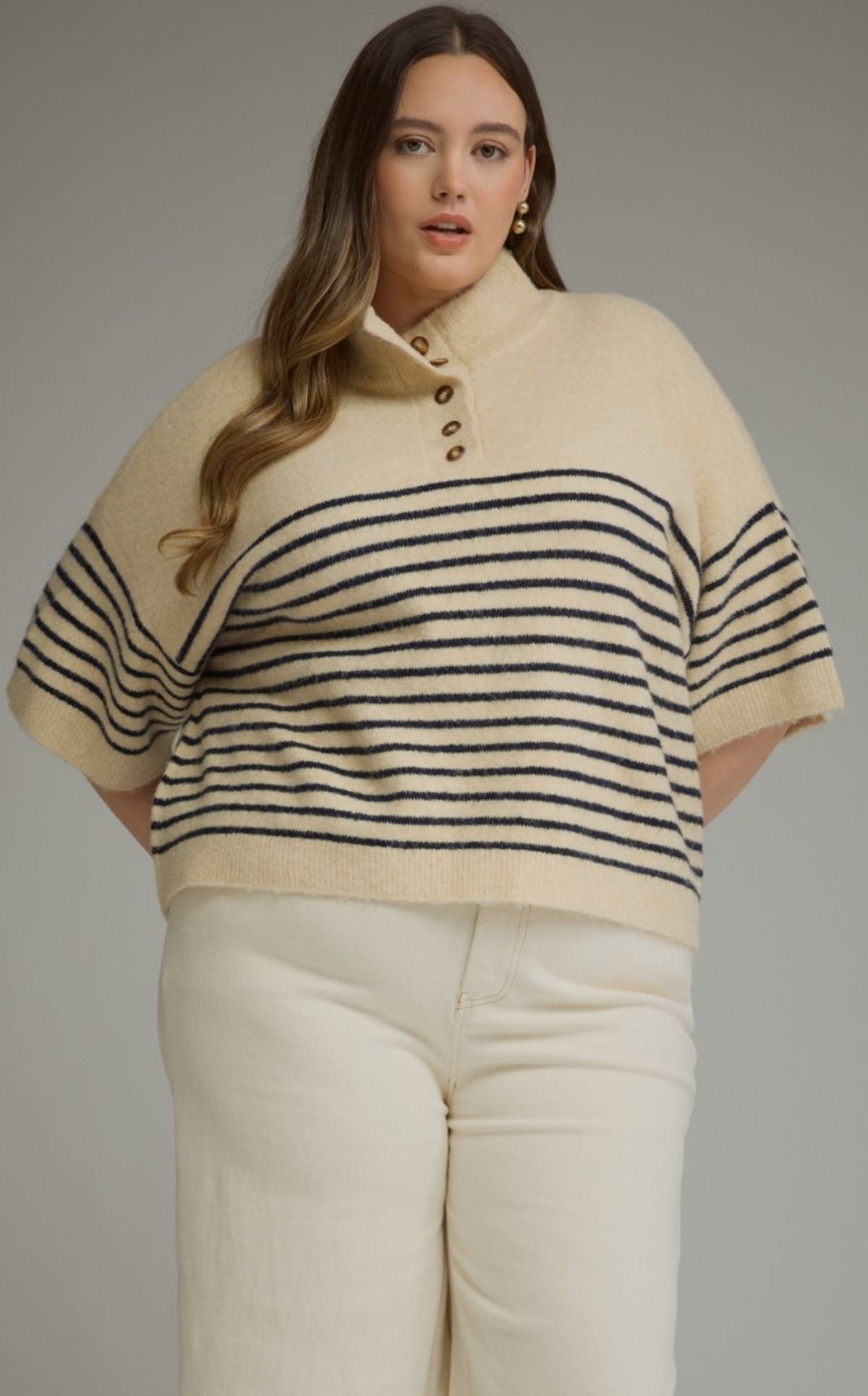 Striped Shortsleeved Sweater