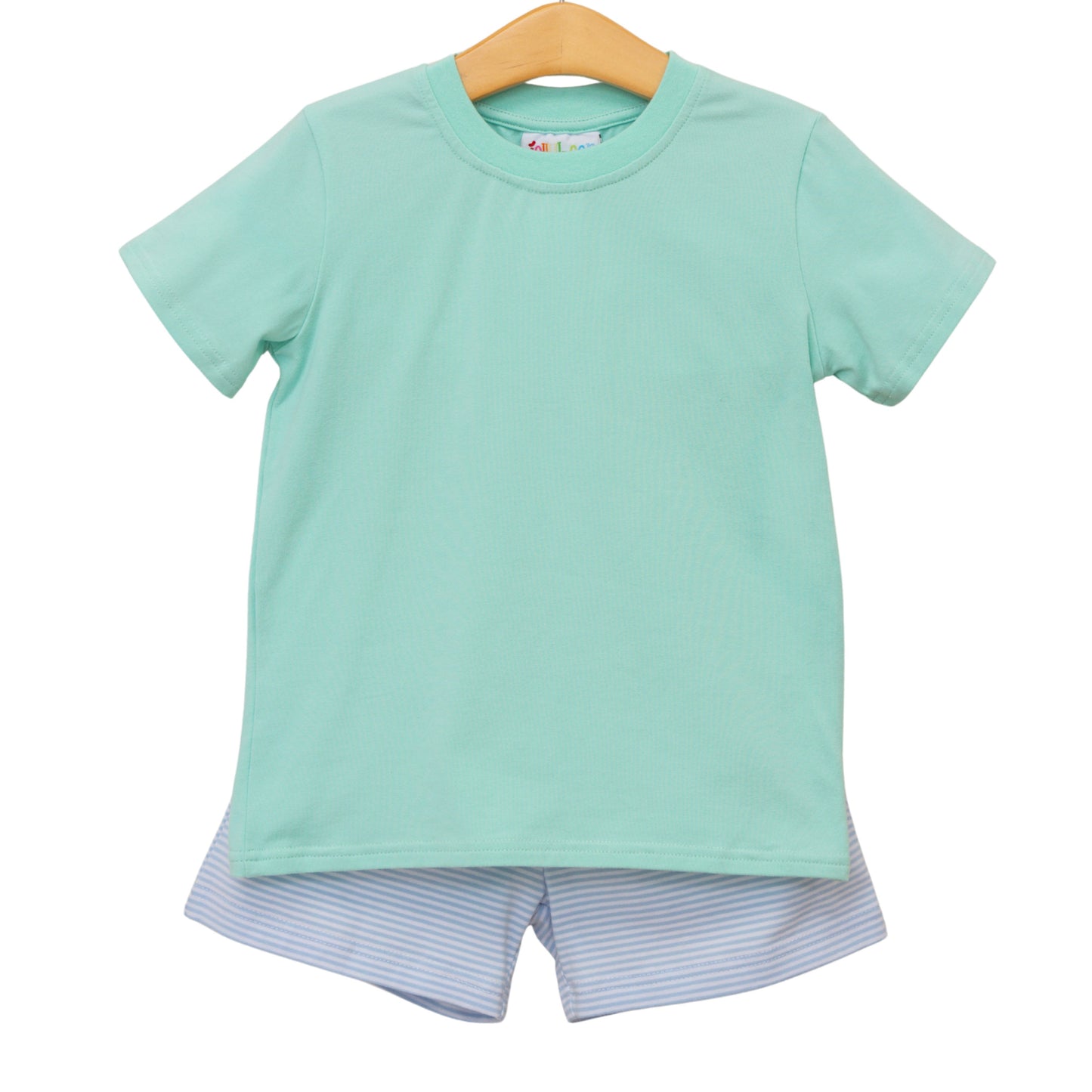 Jellybean Summer - Drew Short Set Mint & Light Blue