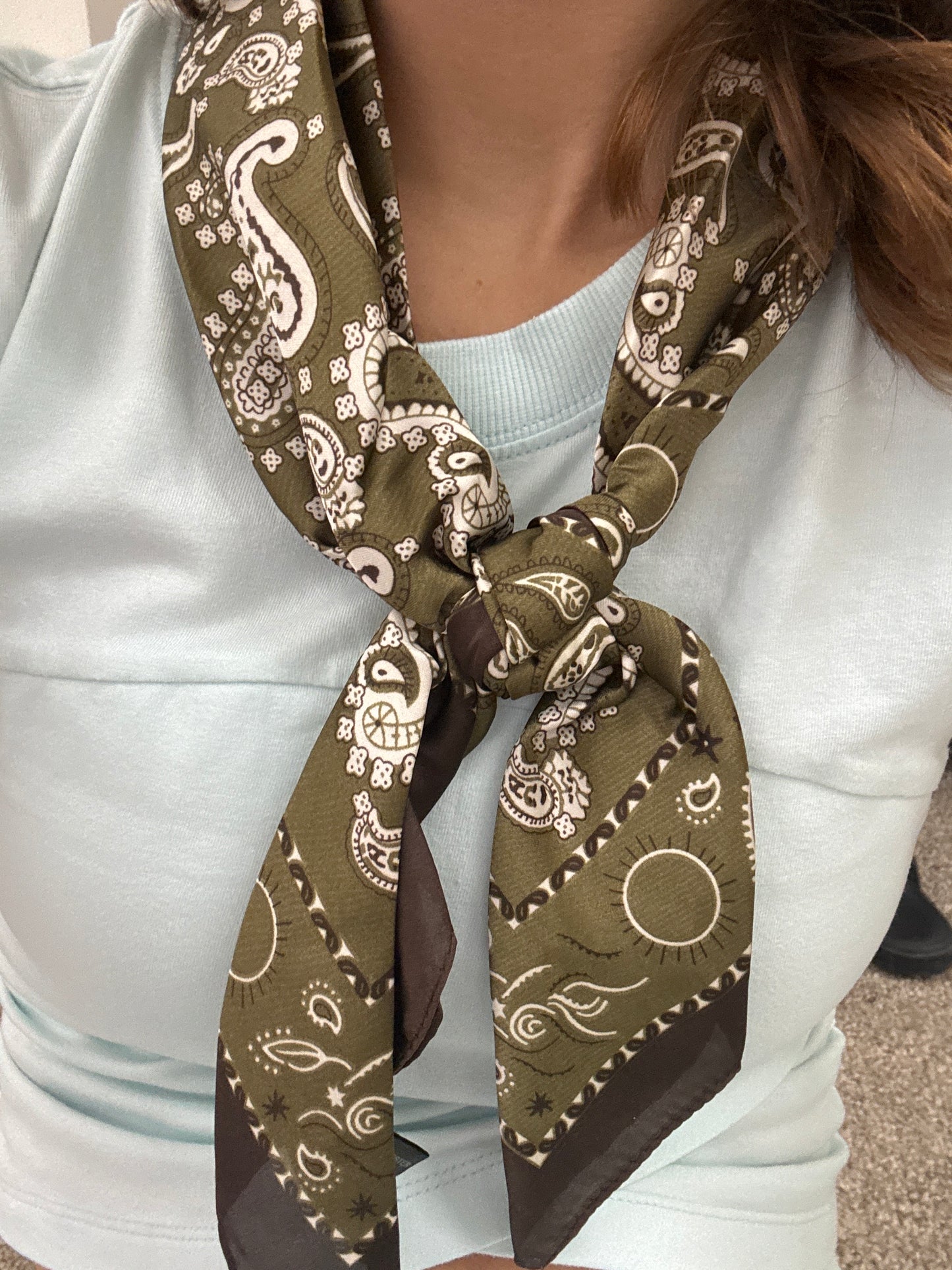 Olive and Brown Bandana