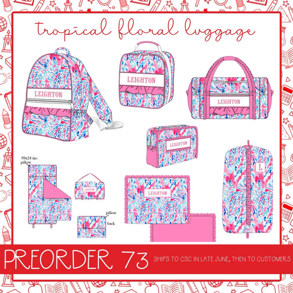 PO73 Tropical Floral Luggage