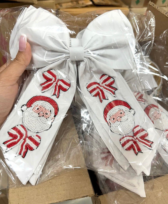 BEADED SANTA BOW * PREORDER ETA NOVEMBER