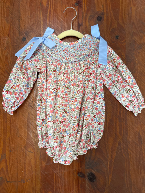Smocked Floral Bubble