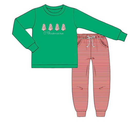 PO92 French Knot Tree Cakes Jogger Set