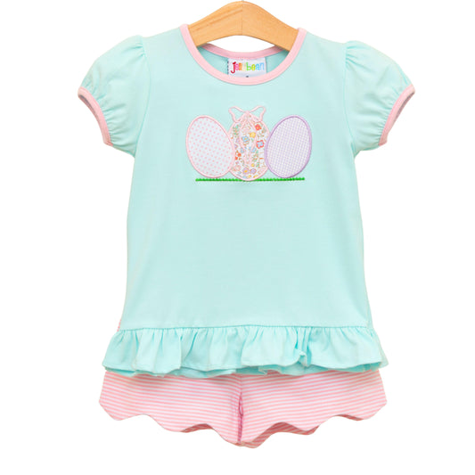 Egg Hunt Scallop Short Set