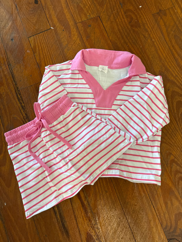Pink Striped Set