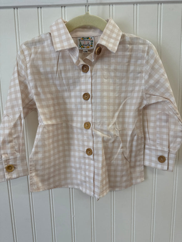Button Up Gingham Shirt