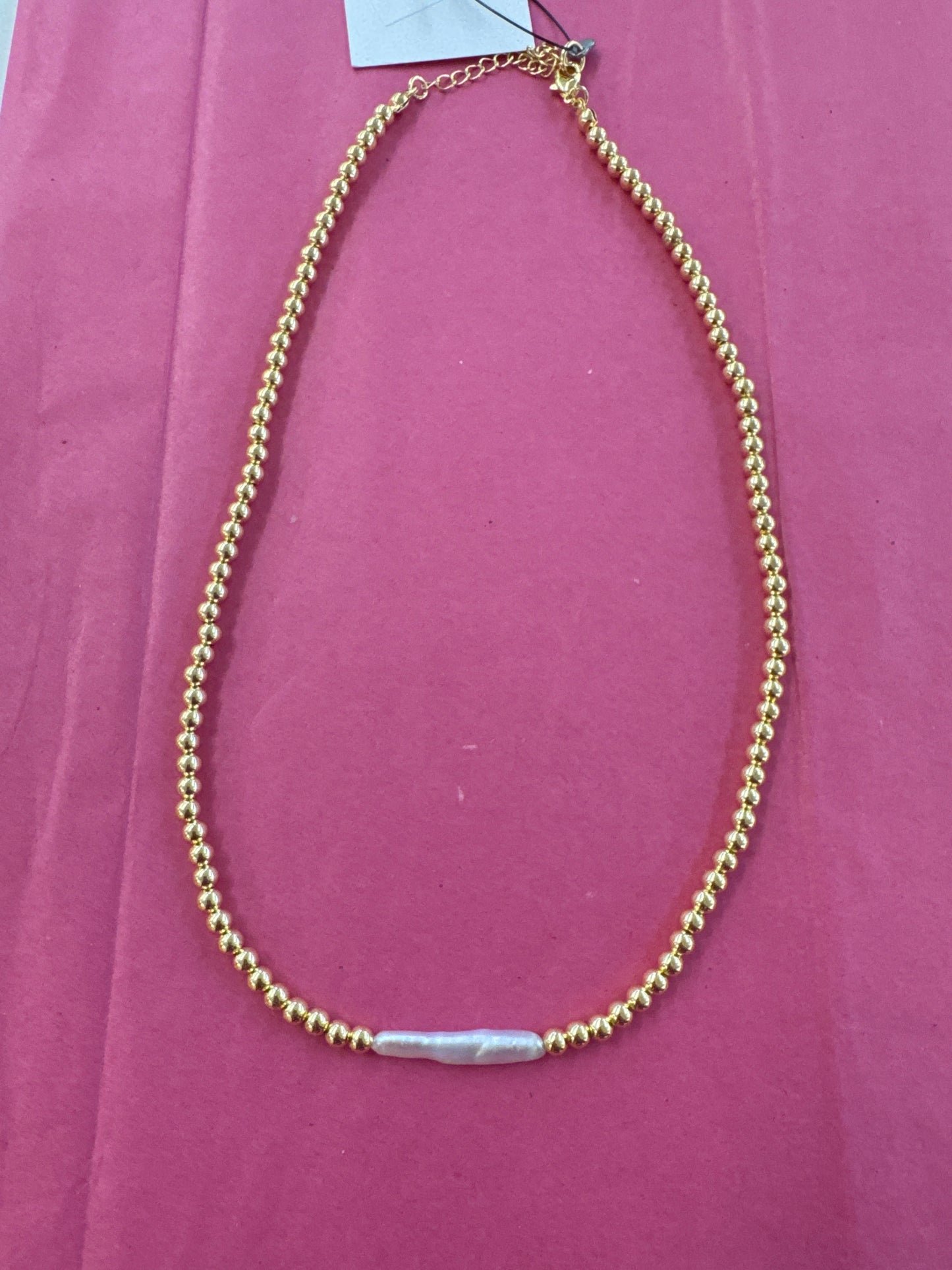 Hart Designs Long Pearl & Gold Necklace