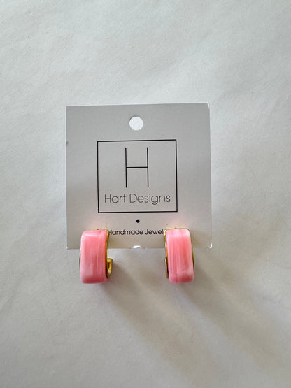 Hart Designs Marble Hoops