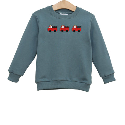 Jellybean Fall - Firetruck Trio French Terry Pullover