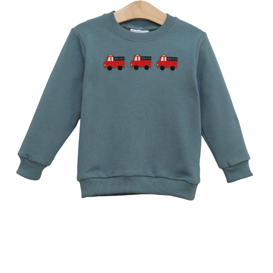 Jellybean Fall - Firetruck Trio French Terry Pullover