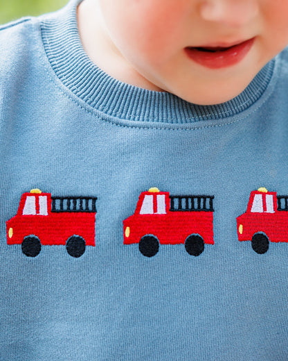 Jellybean Fall - Firetruck Trio French Terry Pullover