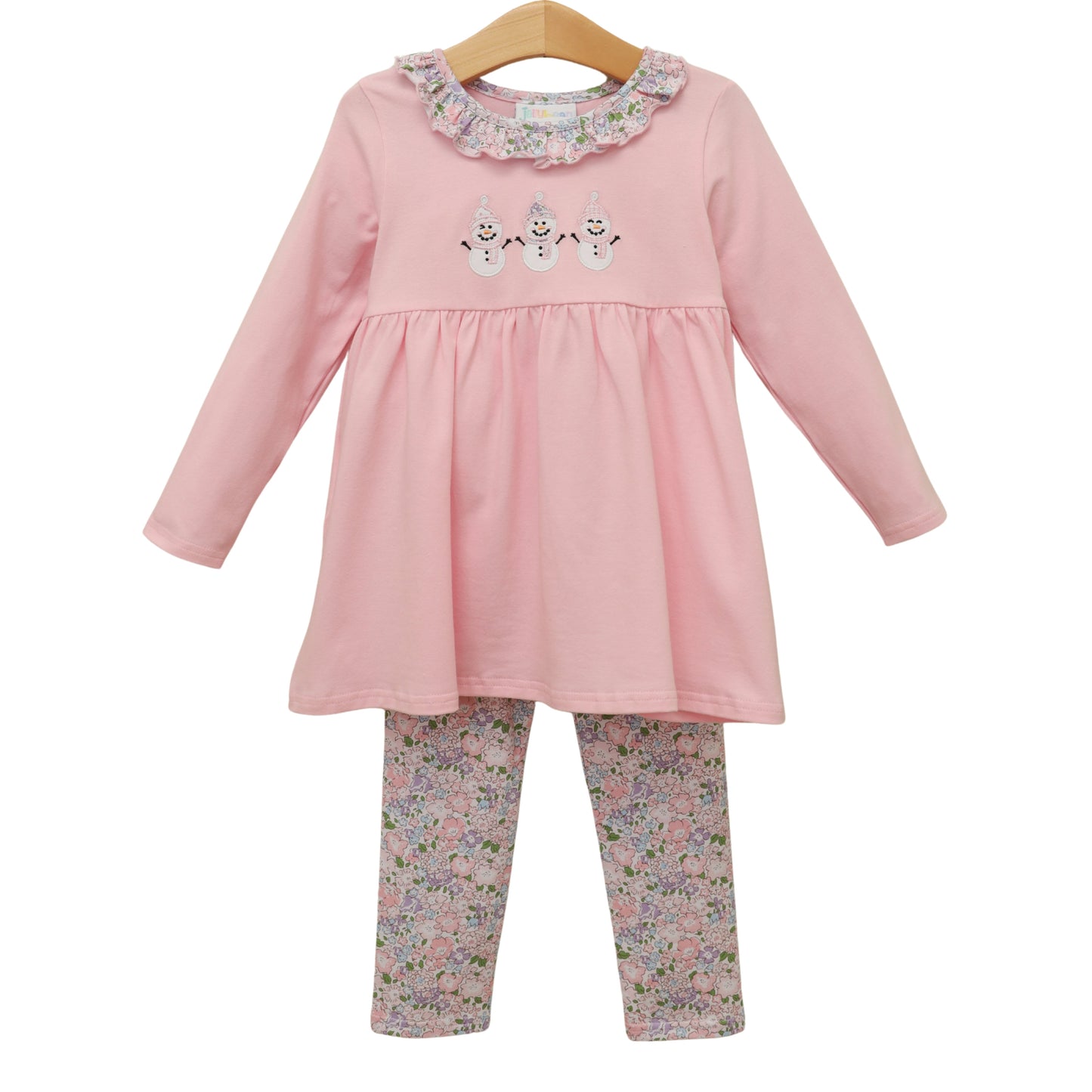 Jellybean Christmas: Frosty Friends Ruffle Pants Set