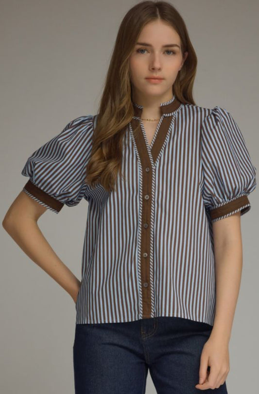 Stripe Button Up
