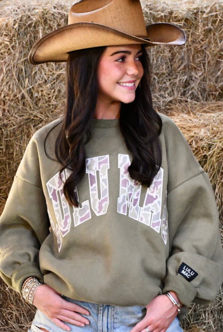 CAMO GREEN SWEATSHIRT