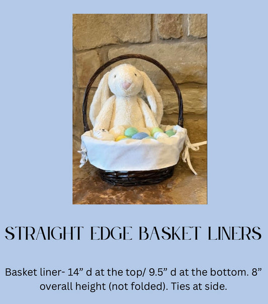 Straight Edge Basket Liner