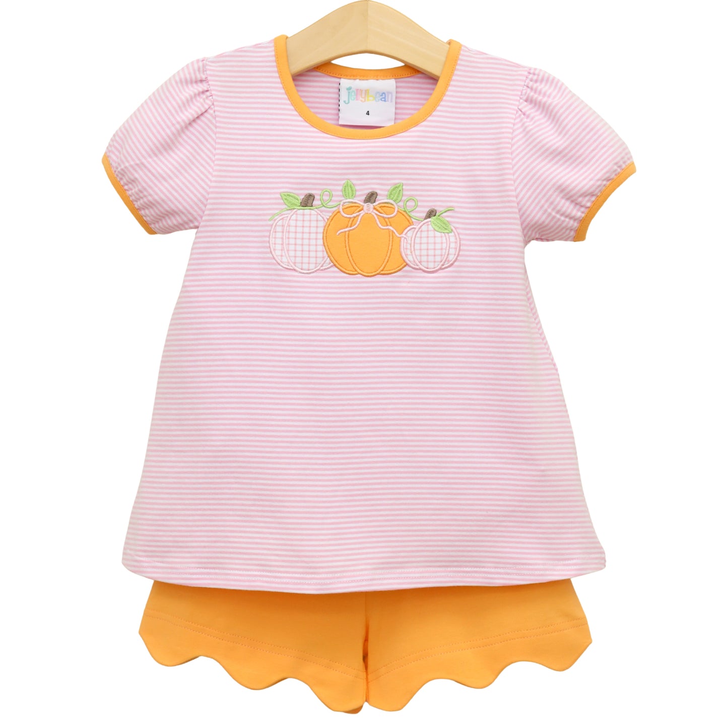 Harvest Trio Scallop Short Set *JELLYBEAN PUMPKIN PREORDER*