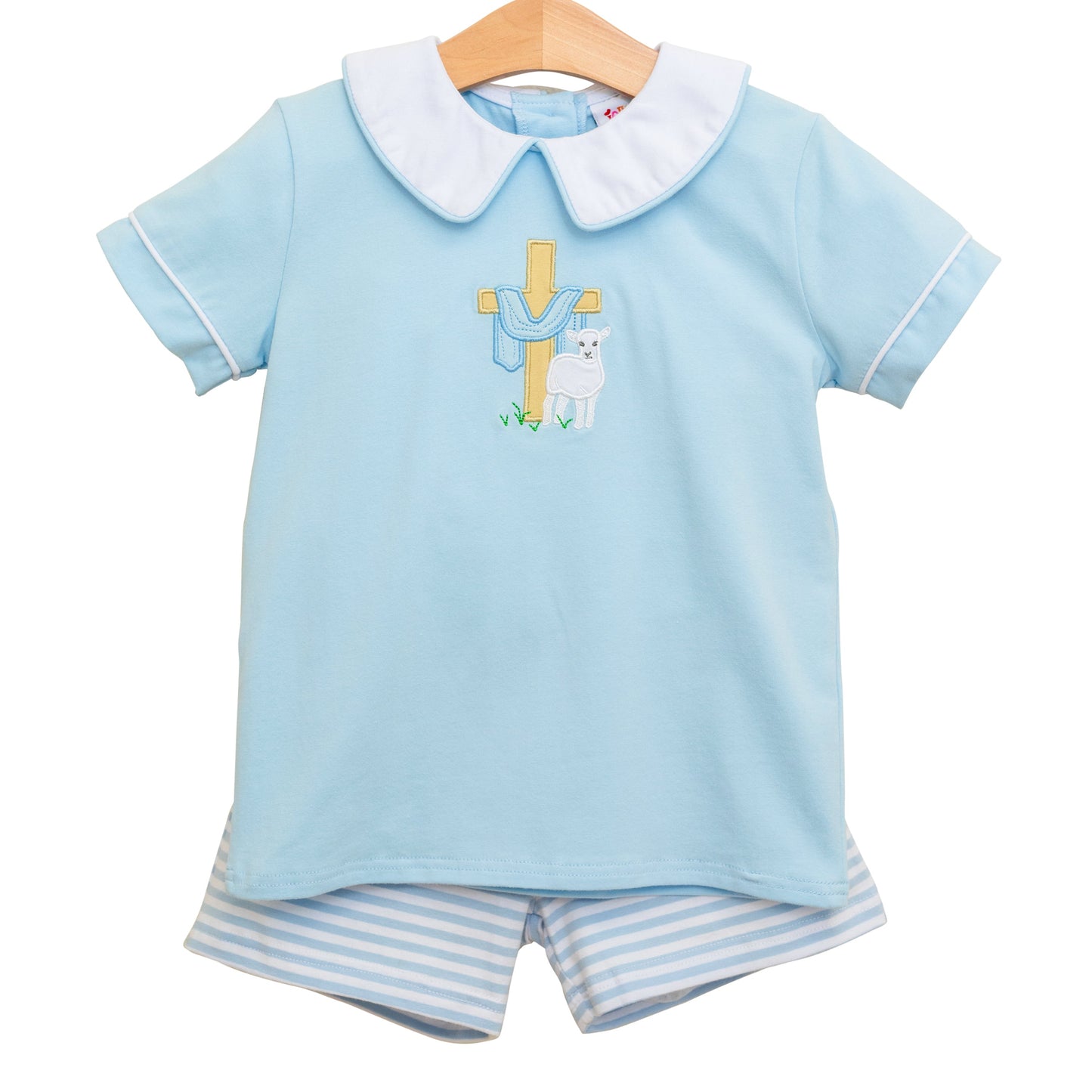 He Is Risen Collared Short Set