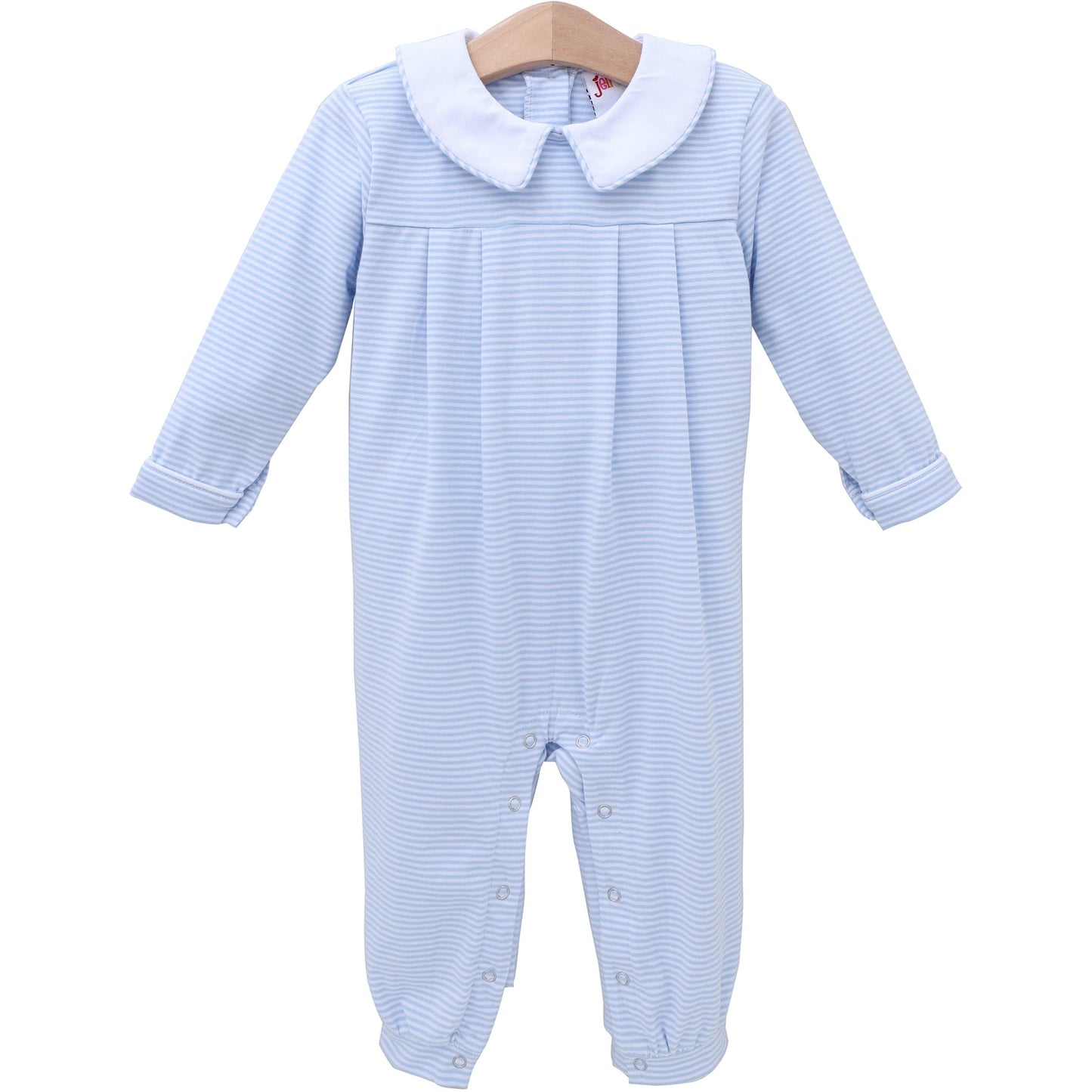 Jellybean Fall - Henry Romper Light Blue Stripe