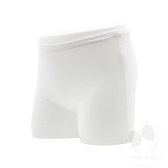 Basic white wunder shorts