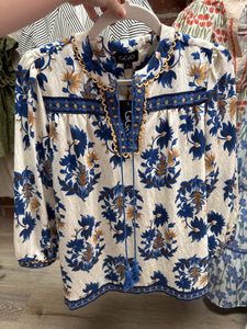 Golden Indigo Blouse