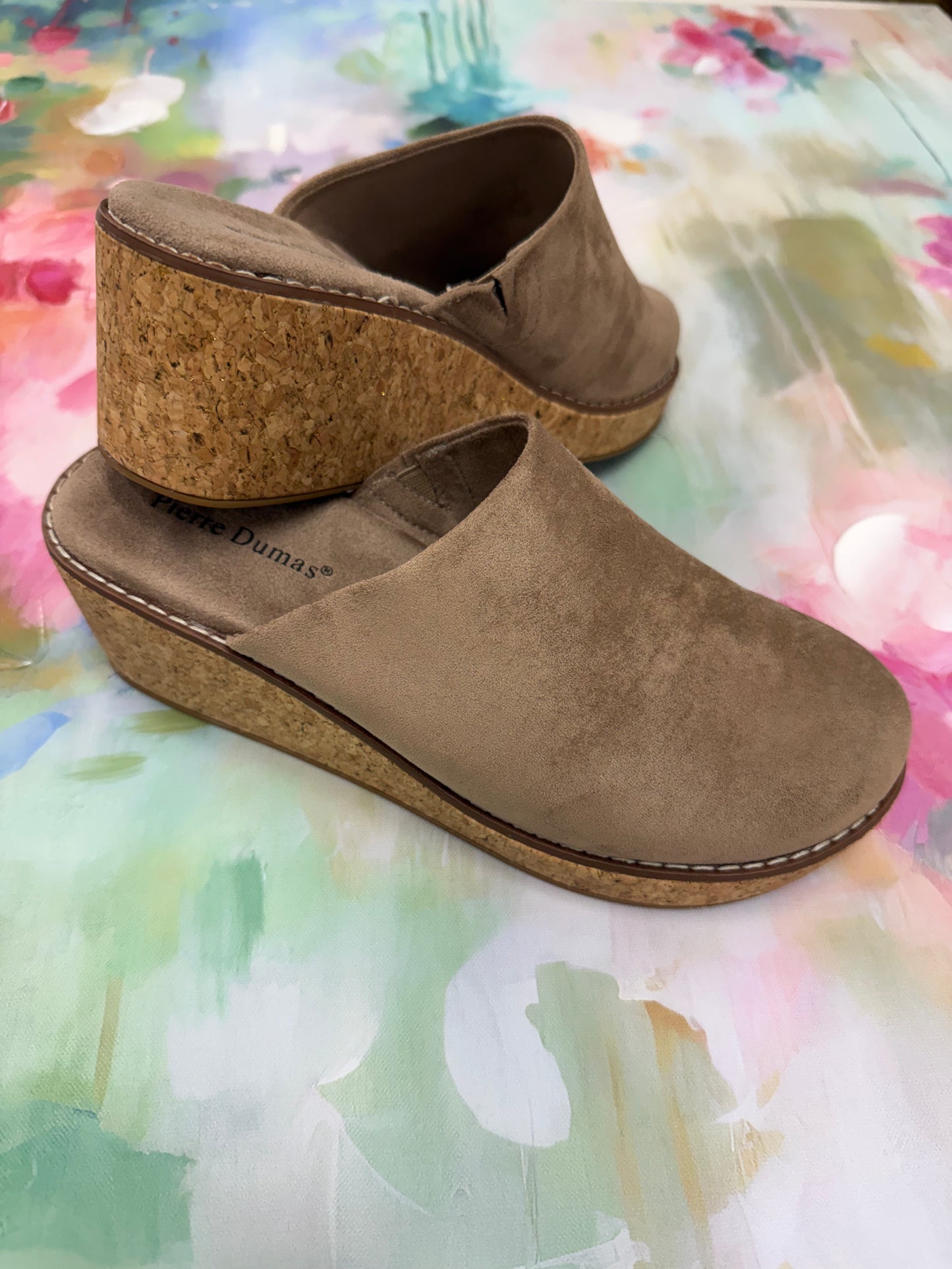 Taupe Suede Wedge