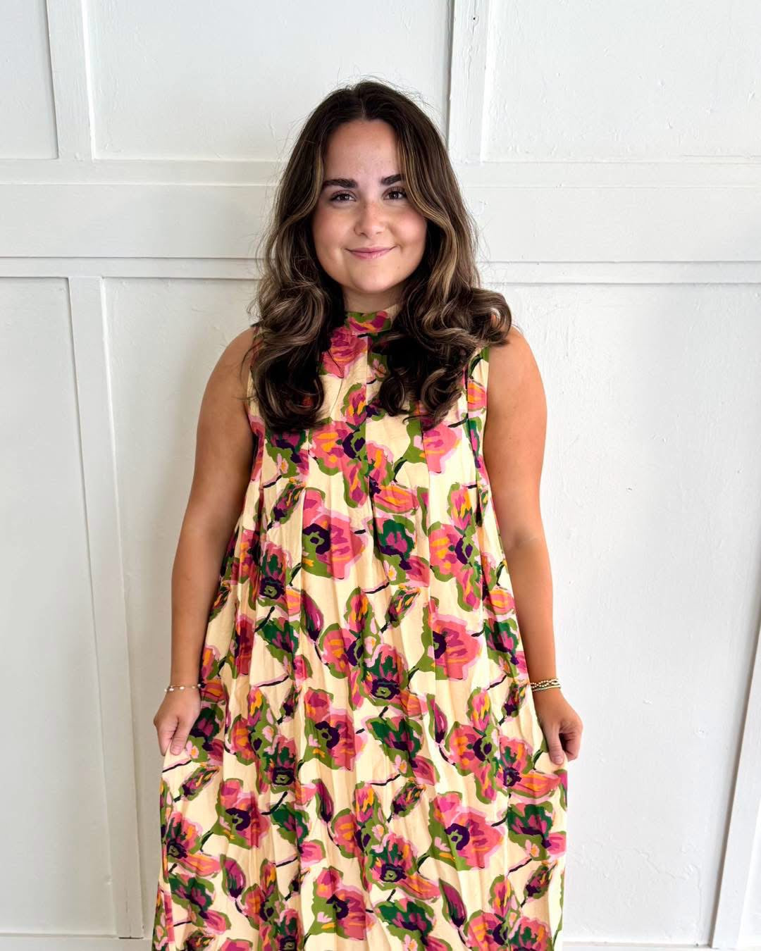 Blush Bloom Tank Maxi Dress