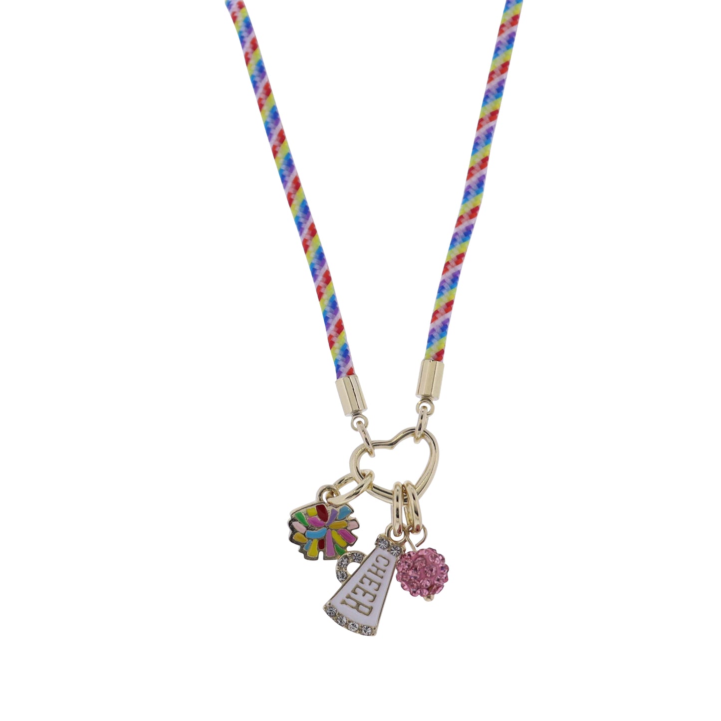 Multi Paracord Rope Necklace with Pom Pom, Megapho