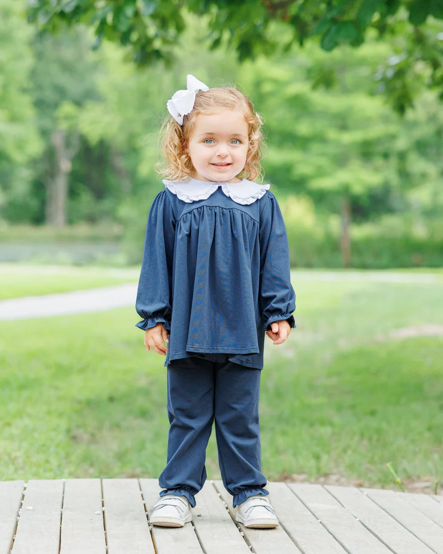Navy Catherine Bloomer Pants Set
