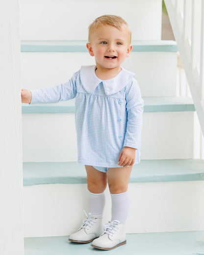 Jellybean Fall - Liam Diaper Set Light Blue Windowpane (Copy)