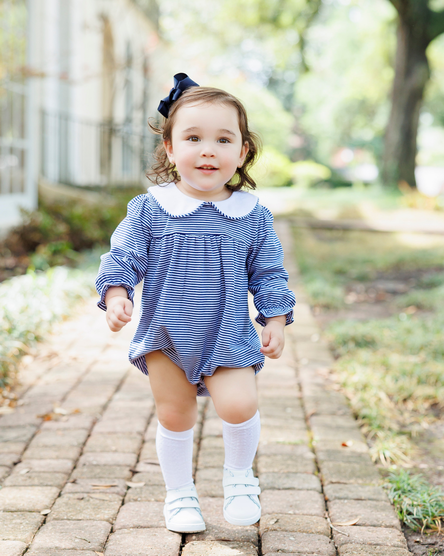 Jellybean Fall - Lottie Bubble Navy Stripe